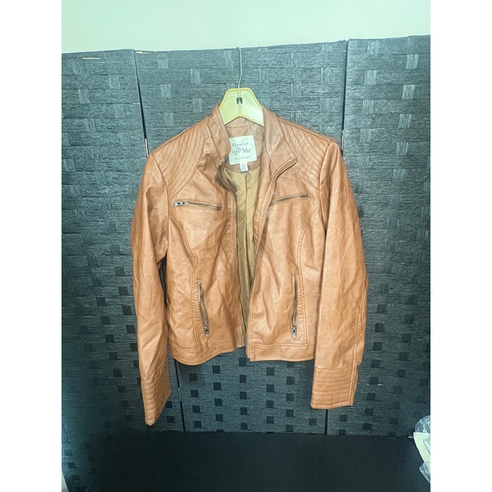 Maralyn & me brown faux leather Jacket size L